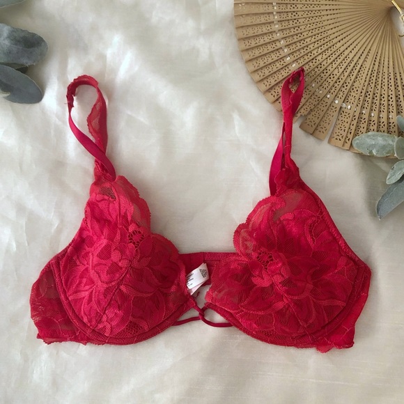 Victoria’s Secret Very Sexy Dream Angels Floral Lace Unlined Plunge Bra - Picture 1 of 4